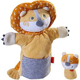 HABA Lion with Baby Cub - Hand Puppet and Finger Puppet 2 Pc Set