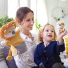 Hand Puppet and Finger Puppet 2 Pc Set HABA Lion with Baby Cub 