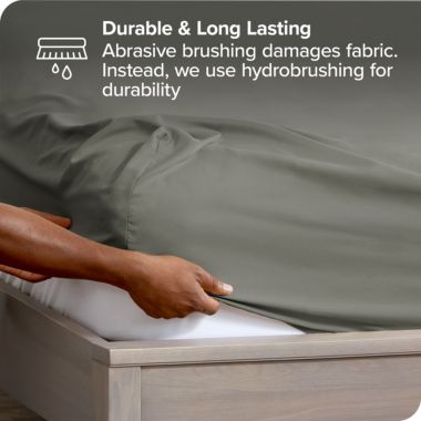 Bare Home  - 24" Fitted Sheet - Extra Deep Pocket Fitted Sheet - Premium 1800 Microfiber - Ultra-Soft Wrinkle Free - Deep Pocket Fitted Bottom Sheets (Twin XL, Grey). View a larger version of this product image.