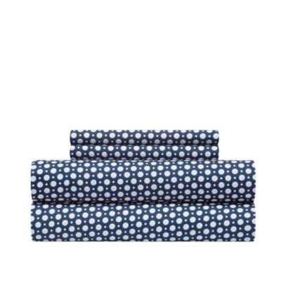 *NEW*L/Weight Drapey Smooth Polyester Navy/White Polka Dot Print Fabric*FREE P&P 