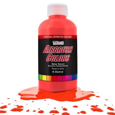 U.S. Art Supply Neon Red, Fluorescent Special Effects Acrylic Airbrush Paint, 8 oz.. View a larger version of this product image.