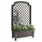 Plow & Hearth Planter With Trellis And Self-Watering Reservoir