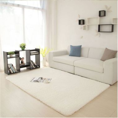 Stock Preferred Fluffy Rugs Anti-Skid Shaggy Area Rug Floor 47.2"X66.9"X1.96" White. View a larger version of this product image.
