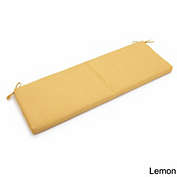 Blazing Needles 57-inch by 19-inch Outdoor Spun Polyester Loveseat Cushion - Lemon