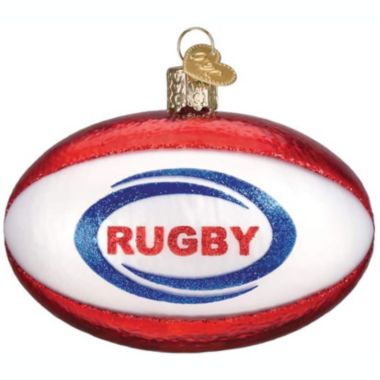 Old World Christmas Hanging Tree Ornament, Rugby Ball. View a larger version of this product image.