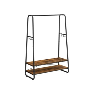 BreeBe Industrial & Clothes Rack with Shelves - Brown. View a larger version of this product image.
