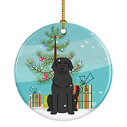 Caroline's Treasures Merry Christmas Tree Black Labrador Ceramic Ornament 2.8 x 2.8