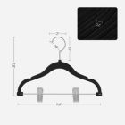 Alternate image 3 for SONGMICS Kids Velvet Hangers with Clips, 30 Packs, Baby Hangers with 6 Clothes Dividers, Non-Slip Children's Clothes Hangers, Pants Hangers, Black