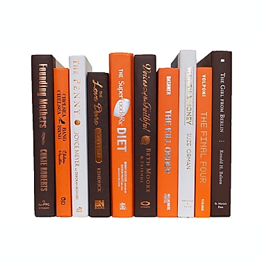 jeg behøver Ni interferens Booth & Williams Brown, Orange, White Team Colors Decorative Books, One  Foot Bundle of Real, Shelf-Ready Books | Bed Bath & Beyond