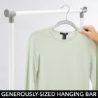 Alternate image 2 for mDesign Portable Laundry Sorter with Wheels and Steel Hanging Bar