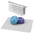 Alternate image 3 for mDesign Kitchen Sink Protector Mat Set, 1 Sink Saddle, 1 Sink Mat