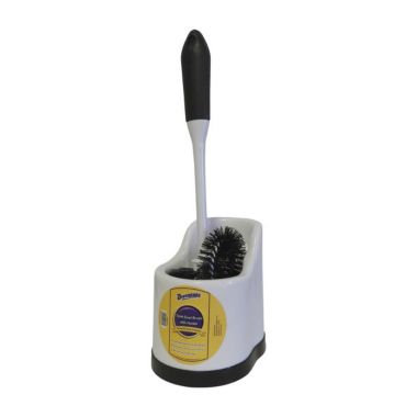 Dependable Industries Toilet Bowl Brush with Rim Cleaner and Holder Set. View a larger version of this product image.