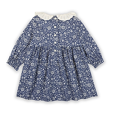 Hope & Henry Layette Baby Girl Long Sleeve Pleated Collar Dress, Infant, 12-18 Months. View a larger version of this product image.
