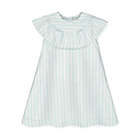 Alternate image 0 for Hope & Henry Girls&#39; Ruffle Yoke A-Line Dress (Mint Cabana Stripe, 12-18 Months)