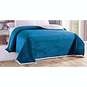 Extra Heavy and Plush Corduroy Sherpa King Size Microplush Blanket (108" x 90") - Teal