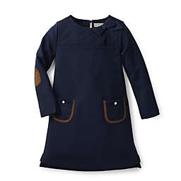 Hope & Henry Girls' Quilted Ponte Riding Dress (Navy, 6-12 Months)