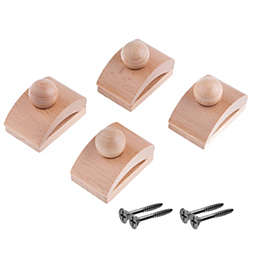 Precision Quilting Tools Classy Clamps Wooden Quilt Wall Hangers 4 Small Clips (Dark) And Screws