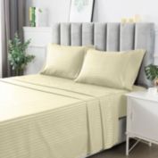 Stock Preferred Luxury Soft Extra Deep Pocket Bed Sheets Set in 4-Pieces Queen Size Vanilla