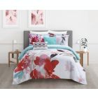 Alternate image 1 for Chic Home Waldorf Reversible Comforter Set Floral Watercolor Design Bedding - Decorative Pillows Shams Included - 5 Piece - King 106x92", Multi