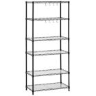 Alternate image 0 for SONGMICS 6-Tier Metal Storage Shelves, Wire Shelving Unit, with Adjustable Shelves, Garage Shelving, Kitchen, Living Room Storage Rack, Shelf Liners, 8 Hooks, Max. Load 264 lb, Black