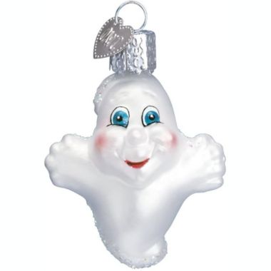 Old World Christmas 26026 Glass Blown Miniature Ghost Ornament. View a larger version of this product image.