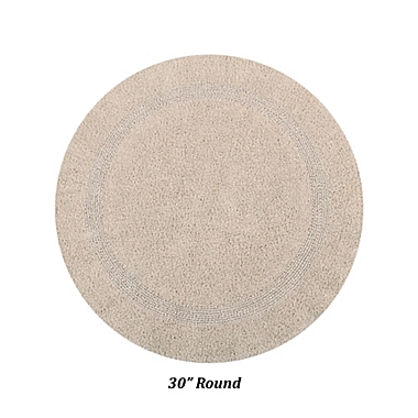 Better Trends Lux Reversible Bath Rug, 100% Cotton, 30" Round, Sand. View a larger version of this product image.