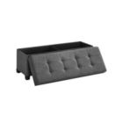 Alternate image 2 for SONGMICS 43.3 Inches Storage Ottoman Bench, Bedroom Bench with Storage, Foot Stool with Feet, Holds Up to 660 lb, Dark Gray