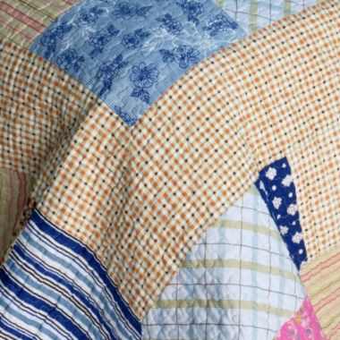 Blancho Bedding Classic Plaids Cotton 3PC Vermicelli-Quilted Patchwork Quilt Set (Full/Queen Size). View a larger version of this product image.