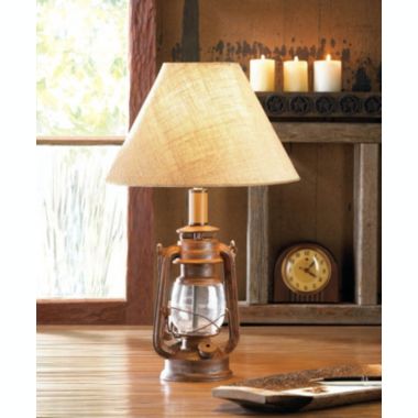 Accent Plus Vintage Camping Lantern Table Lamp. View a larger version of this product image.