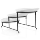 Alternate image 2 for Elama 3 Tier Oval Plate Porcelain Serveware Set