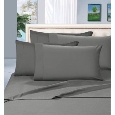 Elegant Comfort Bed Sheets King in Gray. View a larger version of this product image.
