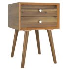 Alternate image 2 for Slickblue Wooden Nightstand Mid-Century End Side Table with 2 Storage Drawers