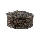Alternate image 1 for Veronese Design Ornate Bronze St. Michael Bas Relief Oval Trinket Box