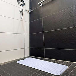 Stock Preferred Non-Slip Bath Mat with Suction Cups Washable in White
