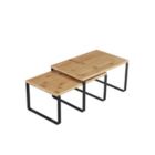 Alternate image 0 for SONGMICS Cabinet Shelf Organizer, Set of 2 Kitchen Counter Shelves, Stackable, Expandable Spice Rack for Pantry, Metal and Bamboo, Black and Natural