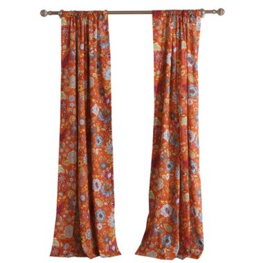 Greenland Home Fashion Astoria Window Curtain Panel Pair With Tiebacks - 2 - Piece - Spice 42x84". View a larger version of this product image.