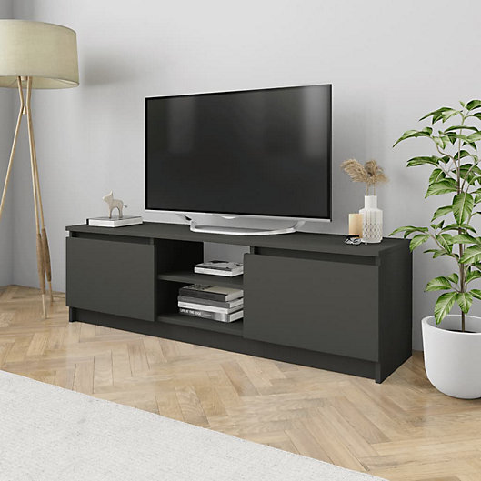 Modern TV Cabinet Chipboard TV Stand Shelves Entertainment Center Home Furniture 
