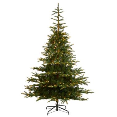Nearly Natural 8' Layered Washington Spruce Artificial Christmas Tree with 650 Clear Lights and 1561 Bendable Branches. View a larger version of this product image.