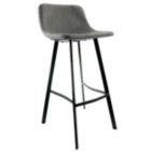 Alternate image 0 for Elama Faux Leather Bar Stool in Gray with Black Legs