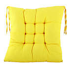 Alternate image 2 for PiccoCasa Decor Seat Cushion Pillow, Cotton Blends Office Home Living Room Square Strap Design Chair Cushion Pad, Yellow 15.7"