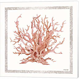 Metaverse Art Pink Coastal Coral I by Cindy Jacobs 12-Inch x 12-Inch Canvas Wall Art