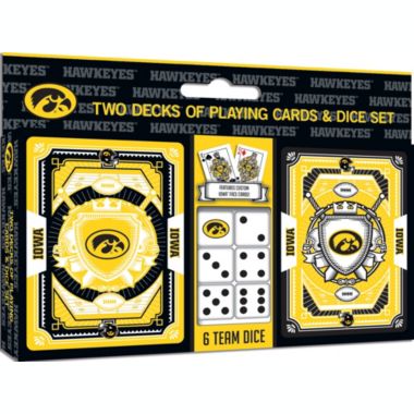 MasterPieces Officially Licensed NCAA Iowa Hawkeyes 2-Pack Playing cards & Dice set for Adults. View a larger version of this product image.
