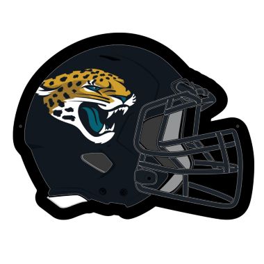 Evergreen Ultra-Thin Edgelight LED Wall Decor, Helmet, Jacksonville Jaguars- 19.5 x 15 Inches Made In USA. View a larger version of this product image.