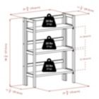 Alternate image 2 for Terry 3-Tier Foldable Shelf, Stackable, Black