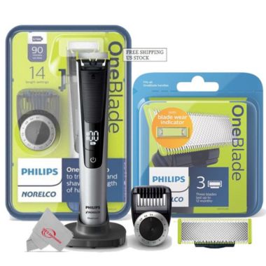Philips Norelco Oneblade Pro Hybrid Electric Trimmer and Shaver with 1 Pack Replacement Blade. View a larger version of this product image.