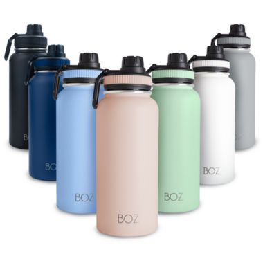 BOZ Stainless Steel Water Bottle XL - Blush Pink (1 L / 32oz) Wide Mouth, BPA Free, Vacuum Double Wall Insulated. View a larger version of this product image.