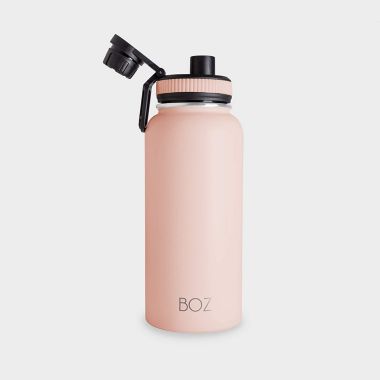 BOZ Stainless Steel Water Bottle XL - Blush Pink (1 L / 32oz) Wide Mouth, BPA Free, Vacuum Double Wall Insulated. View a larger version of this product image.