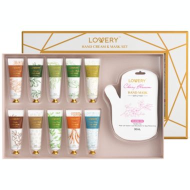 Lovery Hand Cream & Hand Mask Gift Set - 10 Hand Lotions and 5 Hand Masks. View a larger version of this product image.