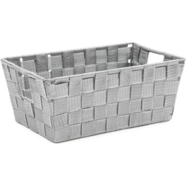 Farmlyn Creek Grey Woven Basket for Bathroom, Closet and Pantry Storage (11.4 x 6.5 x 4.5 in). View a larger version of this product image.