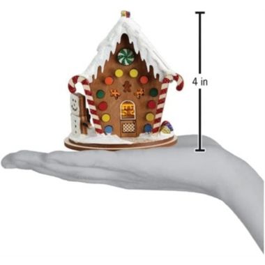 Old World Christmas Hansel & Gretel Gingerbread House Ornament For Christmas Tree, Light Up. View a larger version of this product image.